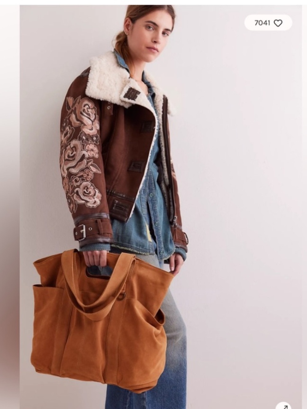 NWT Free People Suede Tote